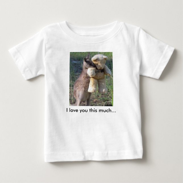 Ich  dich so sehr... Walaby-Teddybär Baby T-shirt (Vorderseite)