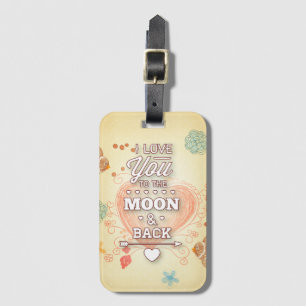 Ich dich zum Mond und zurück Gepäckanhänger