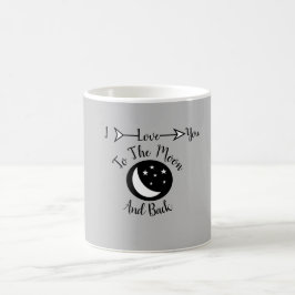 Ich  dich zur Mond-und-Back-Tasse Kaffeetasse