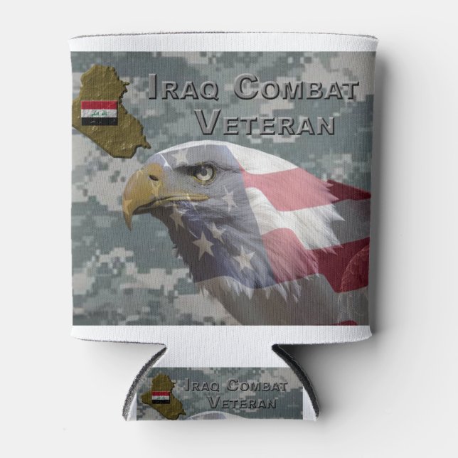 Ich diente - Irag Combat Veteran Dosenkühler (Vorderseite)