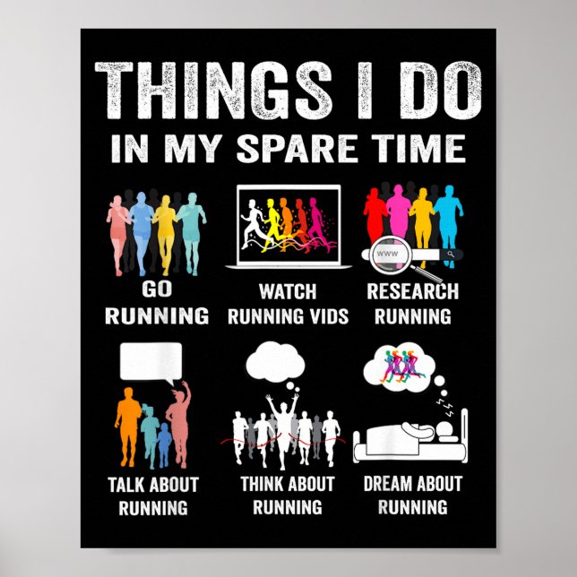 Ich Dinge Freizeit Hobby Laufen Poster (Vorne)