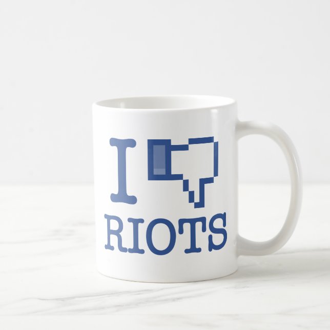 ICH DISKUTIERE RIOTS KAFFEETASSE (Rechts)