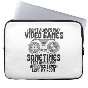 Ich Donner Alwasy Play Video Games Gaming Spaß Fun Laptopschutzhülle