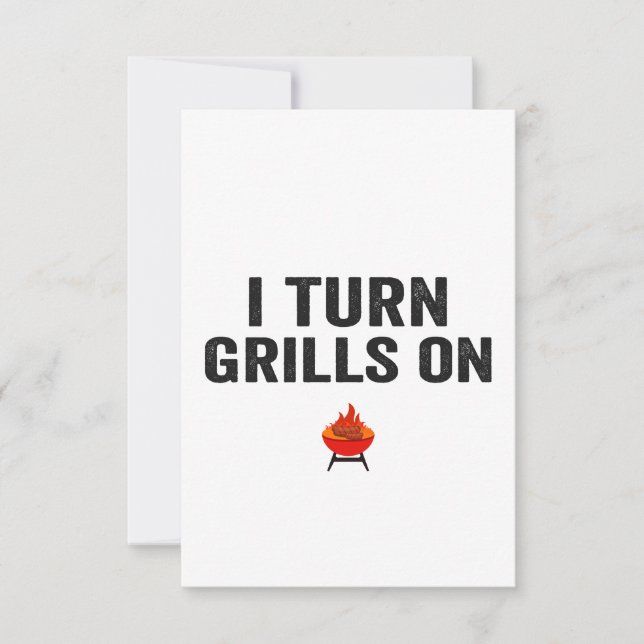 Ich drehe Grills auf den lustigen Grillvater Dankeskarte (Vorderseite)