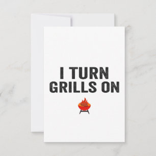Ich drehe Grills auf den lustigen Grillvater Dankeskarte