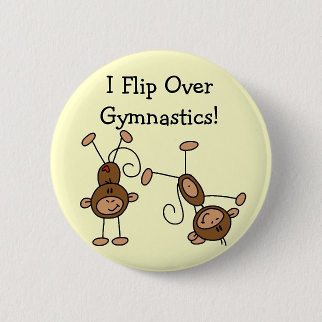 Ich drehe über Gymnastik-T-Shirts und Geschenken Button (Vorderseite)