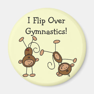 Ich drehe über Gymnastik-T-Shirts und Geschenken Magnet