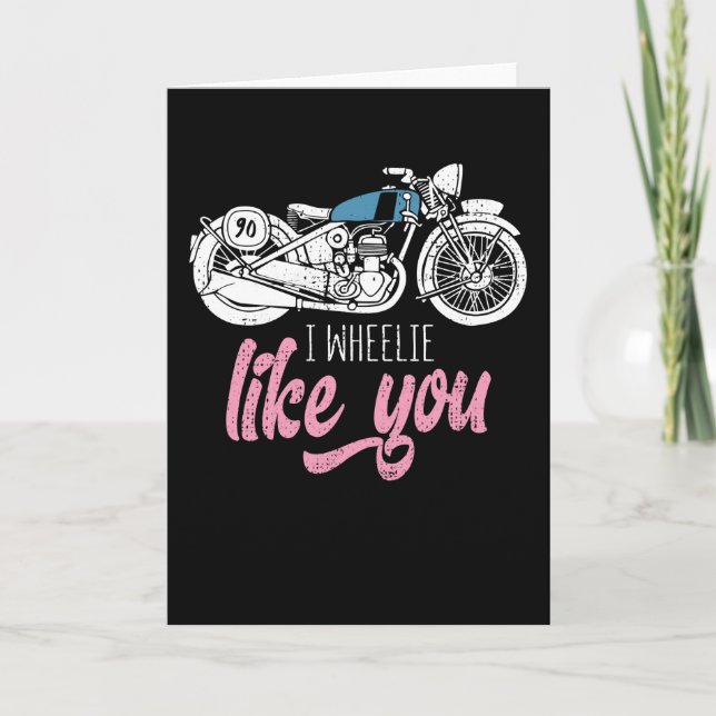 Ich drehe wie du Funny Biker Motorrad Karte (Vorderseite)