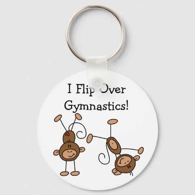 Ich Drehte über Gymnastik Tshirts und Geschenke Schlüsselanhänger (Vorderseite)