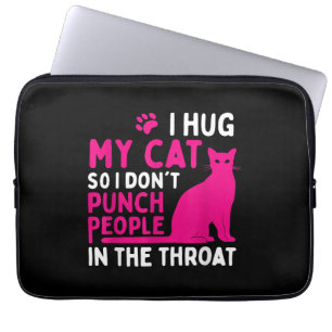 Ich drücke meine Katze, damit ich nicht Leute anhe Laptopschutzhülle