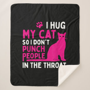 Ich drücke meine Katze, damit ich nicht Leute anhe Sherpadecke