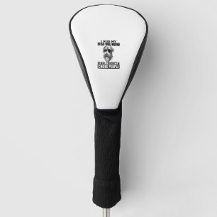 Ich drücke meinen irischen Wolfhound, damit ich ni Golf Headcover