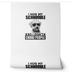 Ich drücke meinen Schnoodle, damit ich nicht Leute Tapete