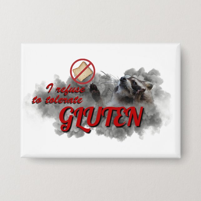 Ich dulde kein Gluten-Meme-Button Button (Vorderseite)