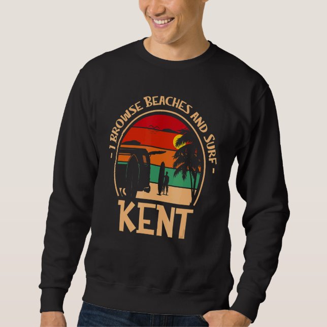 Ich durchsuche Strände und surfe Kent Surfen Washi Sweatshirt (Vorderseite)