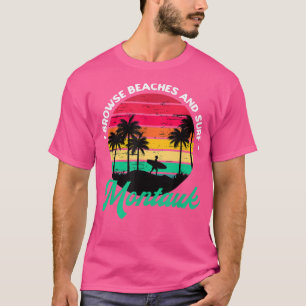Ich durchsuche Strände und Surfmontauk Surfen New T-Shirt