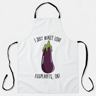 Ich einfach nur Liebe Eggplants Ok! Schürze