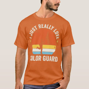 Ich einfach wirklich Liebe Color Guard 80er Retro T-Shirt