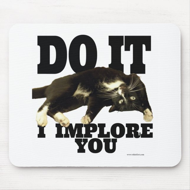 Ich empfehle Ihnen Motivierend Cat Foto Sprichwort Mousepad (Vorne)
