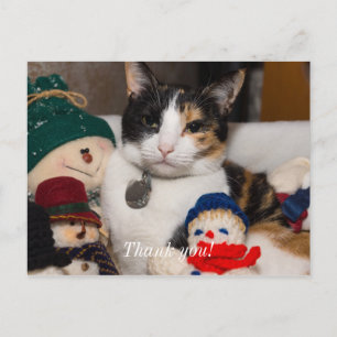 Ich entdecke eine dreifarbige Dankes-Postkarte Postkarte