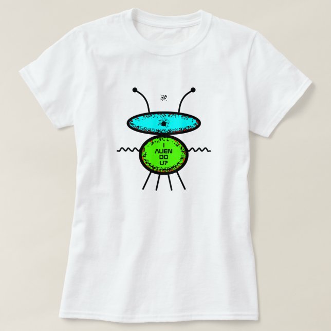 Ich entführe dich? Treffen Sie Bernard (Alien-Skiz T-Shirt (Design vorne)