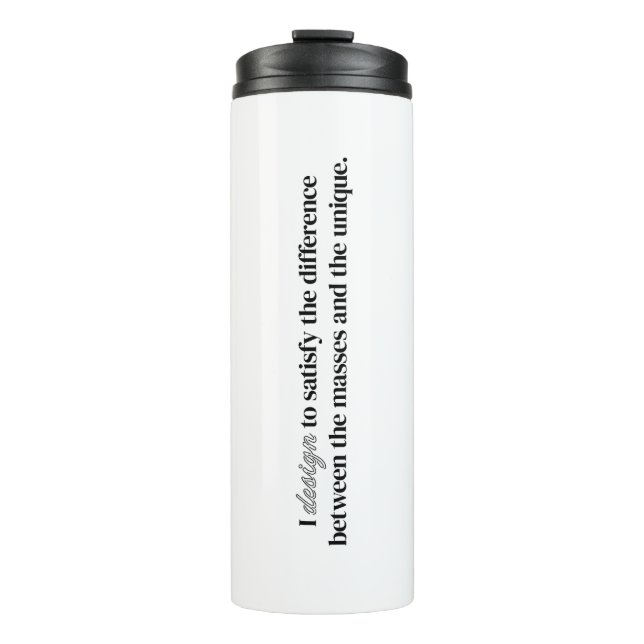 Ich entwarme einen Thermaltumbler Thermosbecher (Vorderseite)