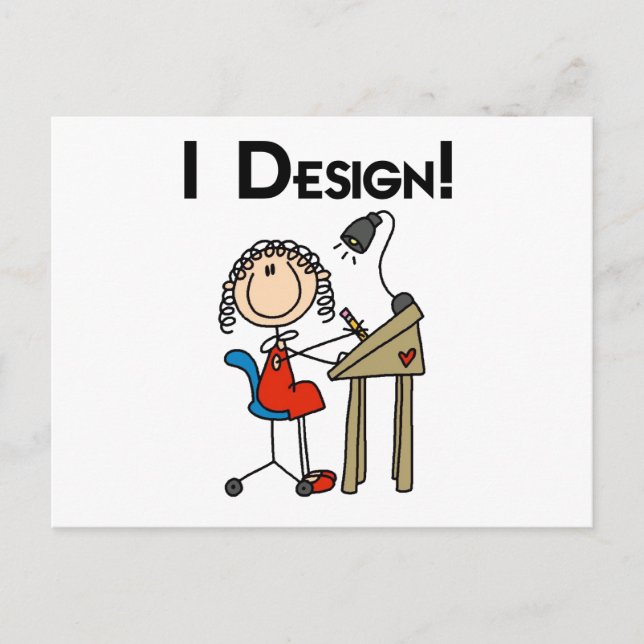 Ich entwerfe Hemden und Geschenke Postkarte (Vorderseite)