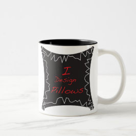 ich entwerfe Kissen Zweifarbige Tasse