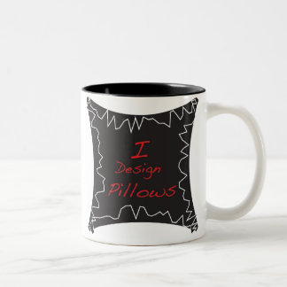 ich entwerfe Kissen Zweifarbige Tasse