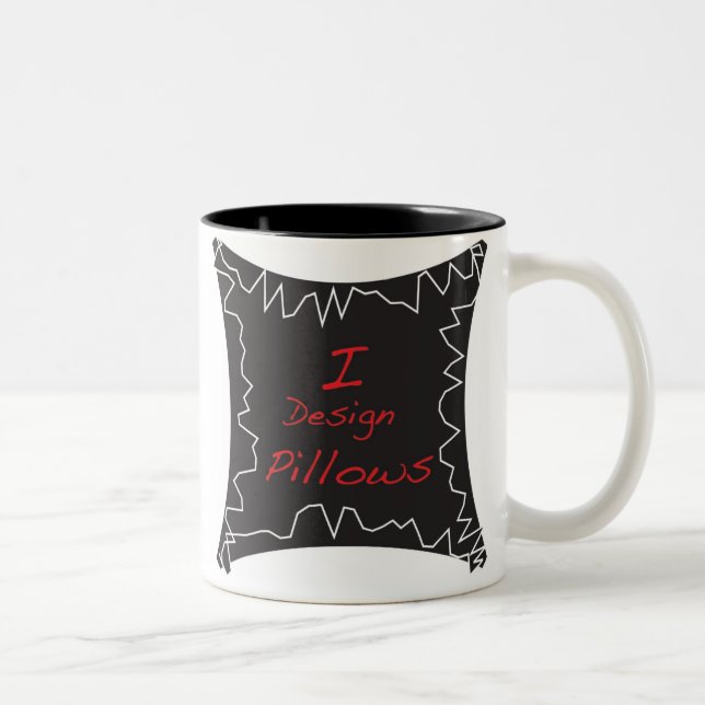 ich entwerfe Kissen Zweifarbige Tasse (Rechts)