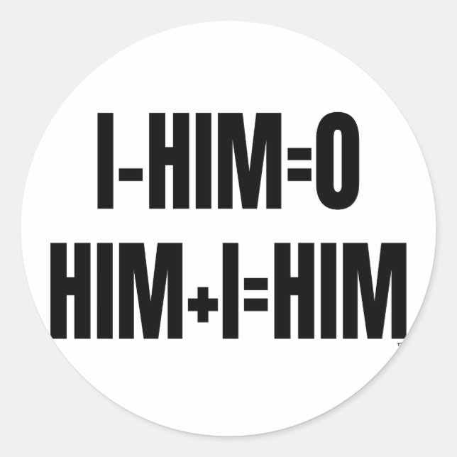 Ich - ER = 0 Sticker (Vorderseite)