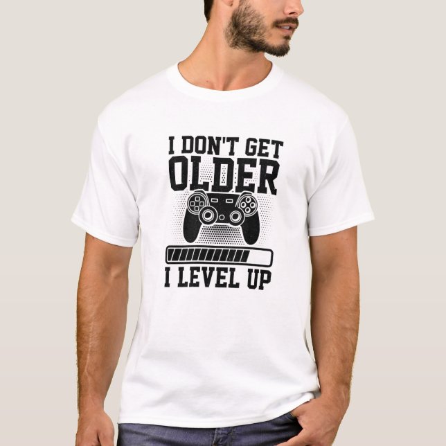 Ich erhalte kein "Älteres"-Video-Game-Spiel T-Shirt (Vorderseite)