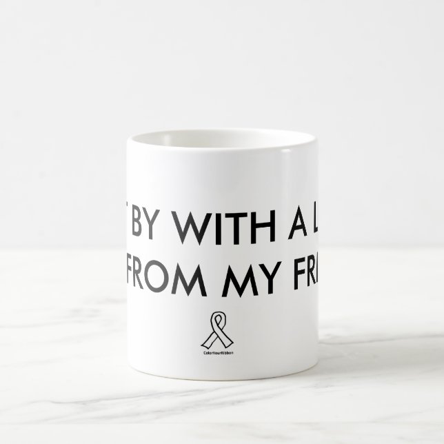 "Ich erhalte vorbei…" Zitat-Tasse Kaffeetasse (Mittel)