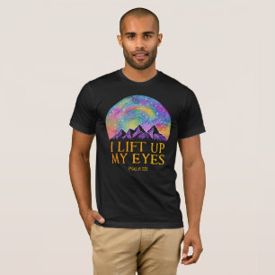 Ich erhebe meine Augen – Psalm 121 Schrift Kunst T-Shirt
