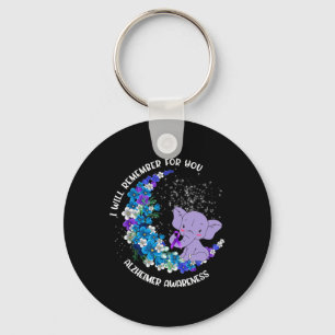 Ich erinnere mich an Alzheimer Awareness Elephant Schlüsselanhänger