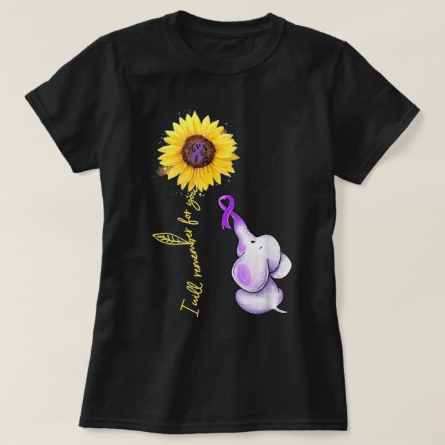 Ich erinnere mich an Alzheimer-Sensibilisierungsle T-Shirt (Design vorne)