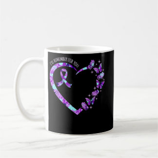 Ich erinnere mich an Alzheimer's Bewusstsein Lila Kaffeetasse