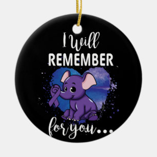 Ich erinnere mich an Elefantenalzheimer Keramik Ornament