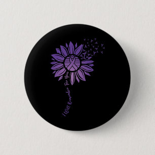 Ich erinnere mich für Sie Lila Sonnenblumenblume A Button