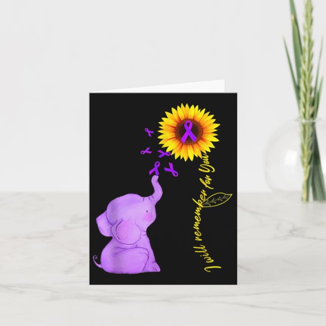 Ich erinnere mich für Sie Sonnenblume Alzheimerhei Karte (Vorderseite)