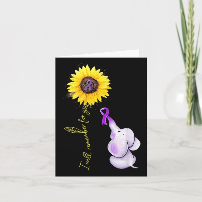 Ich erinnere mich für Sie Sonnenblume Alzheimerhei Karte (Vorderseite)