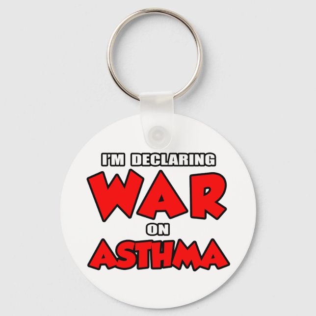 Ich erkläre den Krieg gegen Asthma Schlüsselanhänger (Vorderseite)