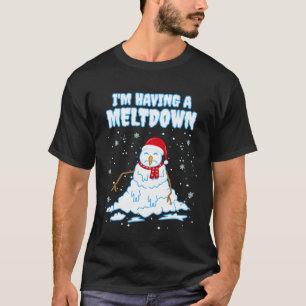 Ich erlebe einen Zusammenbruch Lustiger Schneemann T-Shirt