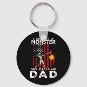 Ich erschuf ein Monster, sie nennt mich Dad Softll Schlüsselanhänger