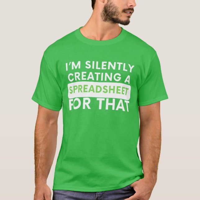 Ich erstelle eine Tabelle für das - Spaß T-Shirt (Vorderseite)
