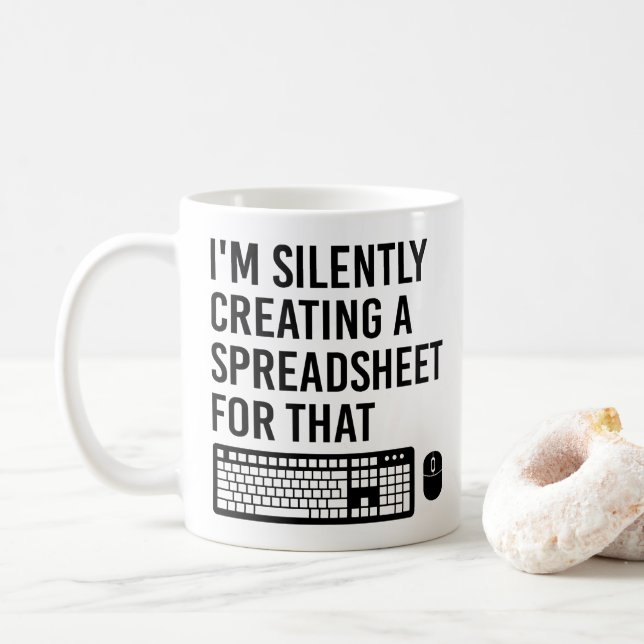Ich erstelle einen Coolen Tabellenkalkulationsbera Kaffeetasse (Mit Donut)