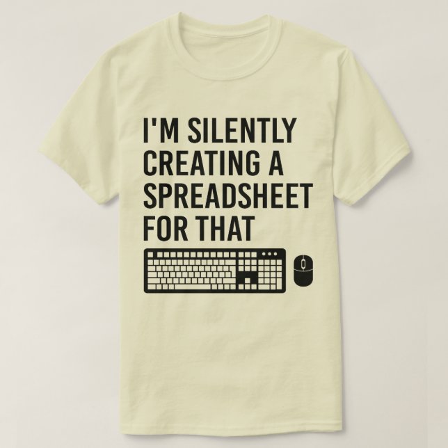 Ich erstelle einen Coolen Tabellenkalkulationsbera T-Shirt (Design vorne)