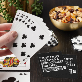 Ich erstelle stillschweigend einen lustigen Tabell Spielkarten