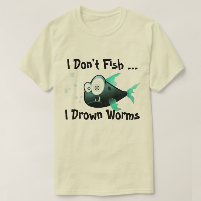 Ich ertrinke Würmer T-Shirt (Design vorne)