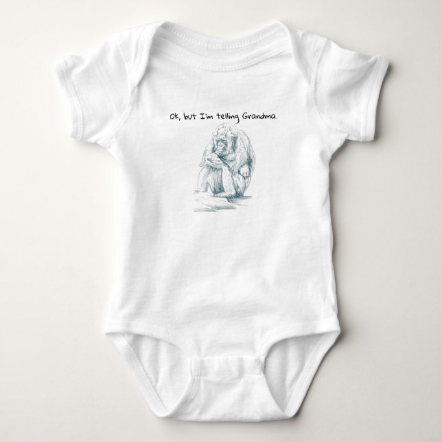 Ich erzähle dem Oma ein Stück Baby Strampler (Vorderseite)